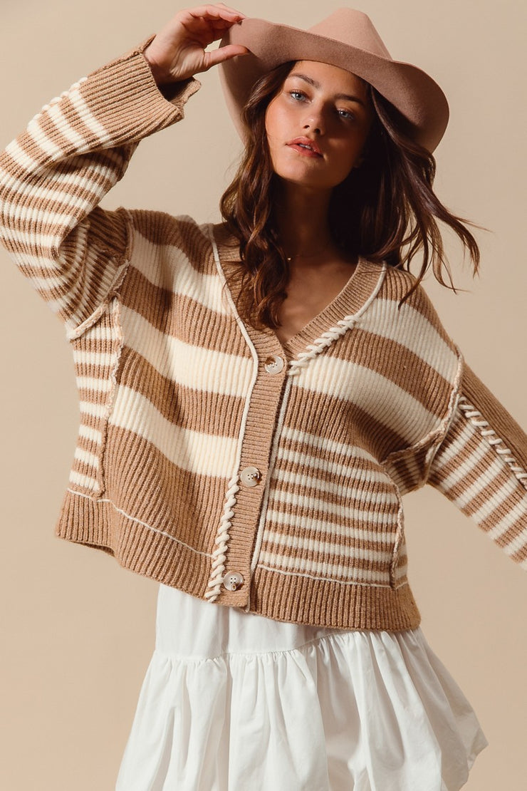 Twist & Shout Taupe Sweater