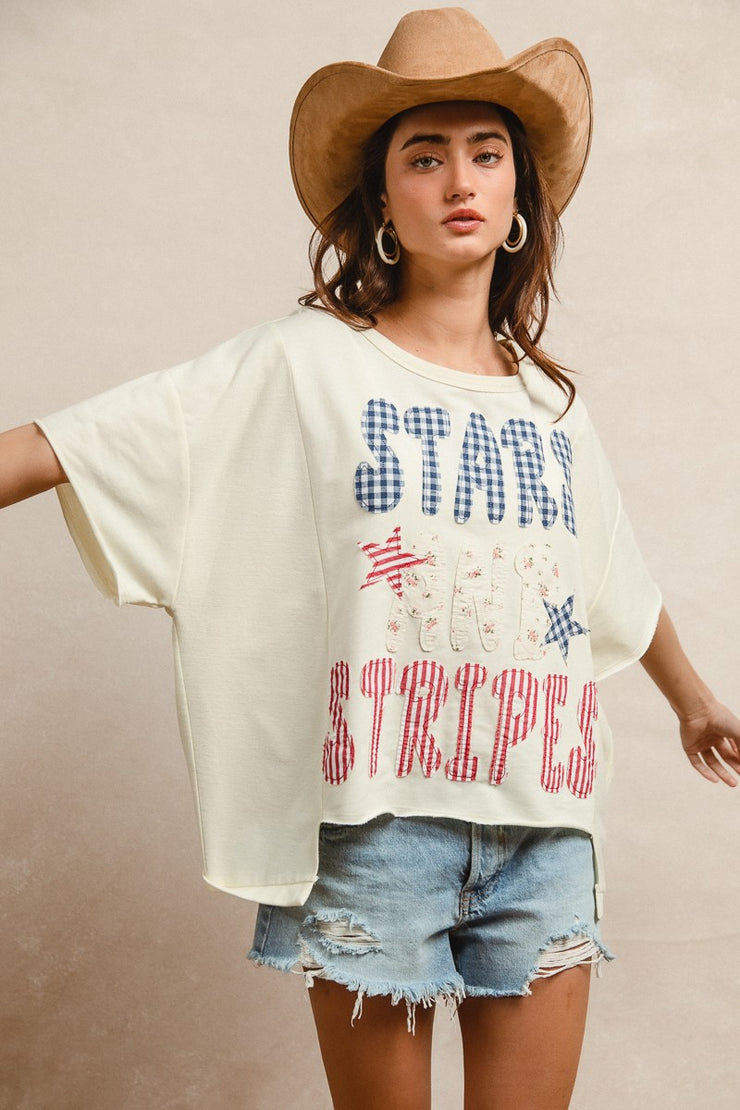 Stars & Stripes PAtchwork Tee