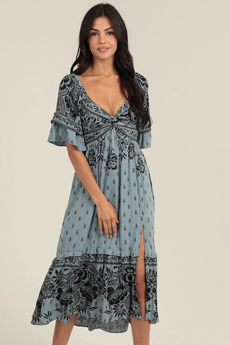 Blue Mirage Midi Dress
