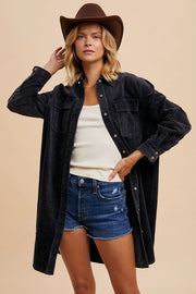 Cami Charcoal Corduroy Duster