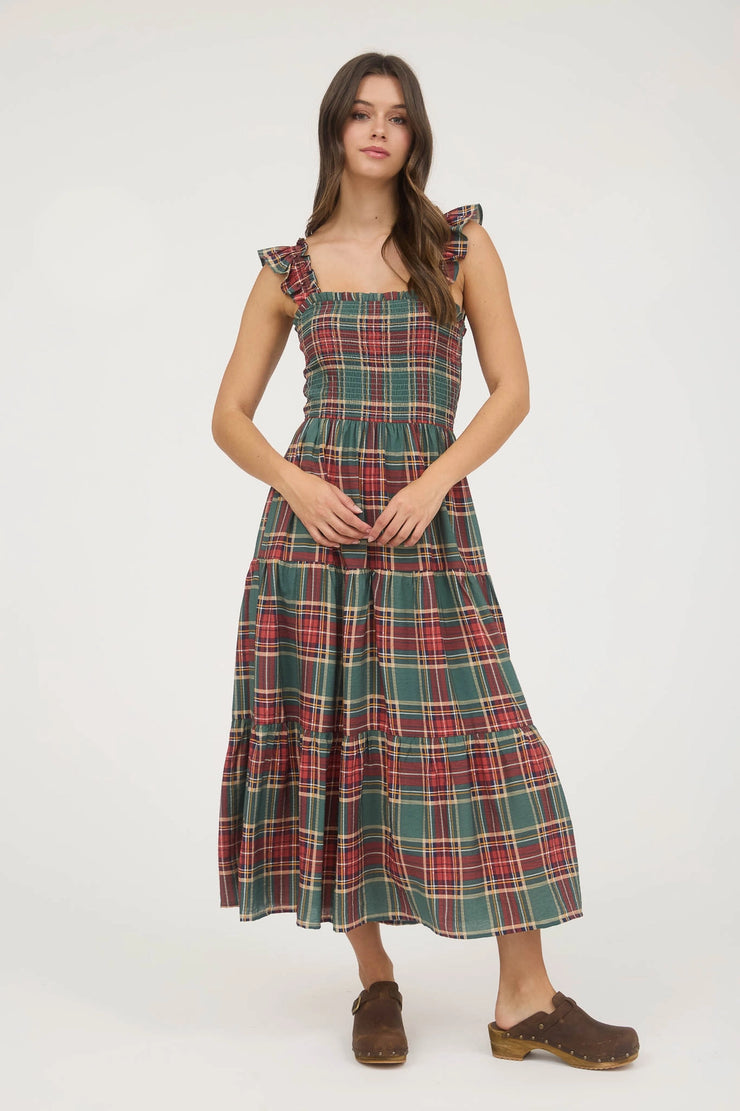 Evergreen Plaid Dress