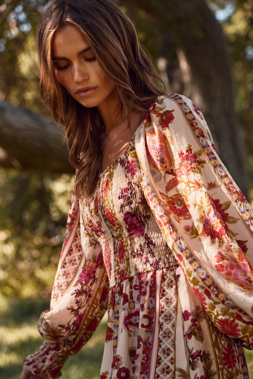 garden party maxi dress with sleeves Garden Party Maxi – 1 Happy Girl