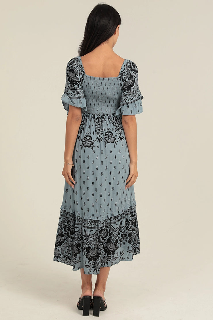 Blue Mirage Midi Dress