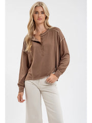 Mocha Bubble Henley