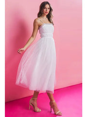 Camille White Tulle Dress