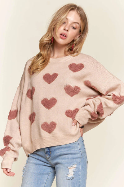 Fluffy Heart Sweater