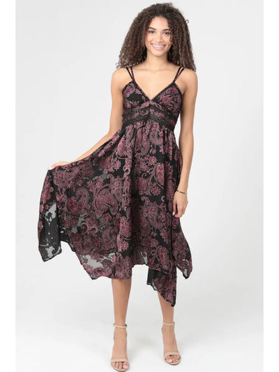 Burnout Velvet Dress