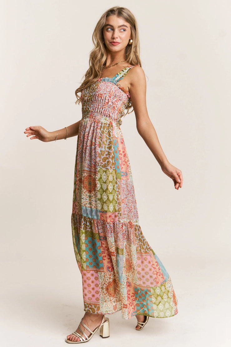Smocked Boho Maxi Dress