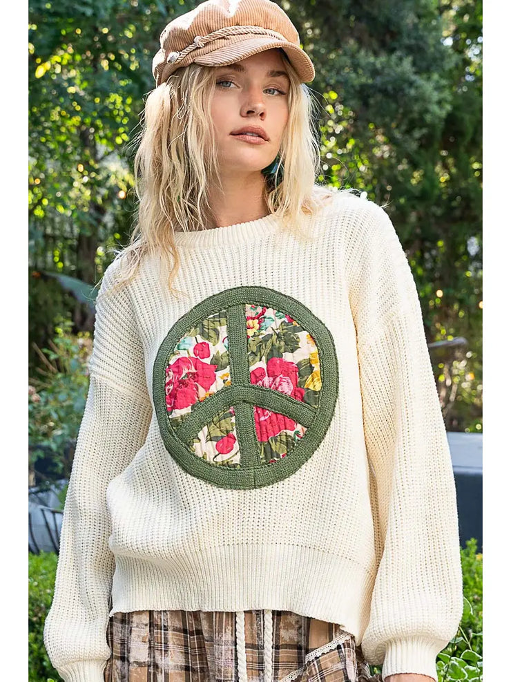 Wildflower Peace Sweater