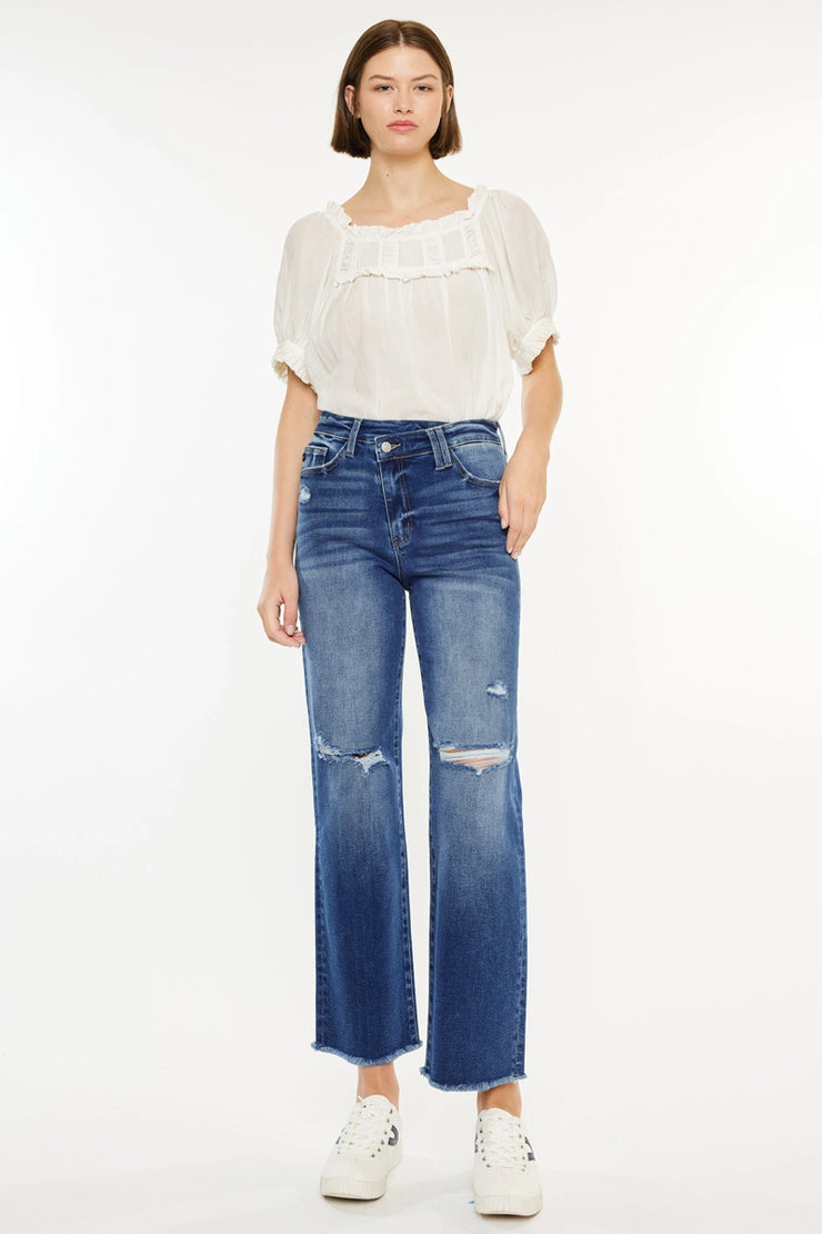 90's Criss Cross Straight Denim