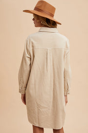 Cami Oatmeal Corduroy Duster