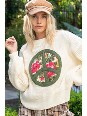 Wildflower Peace Sweater