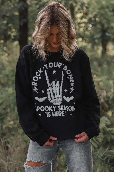 Rock Your Bones Black Sweatshirt