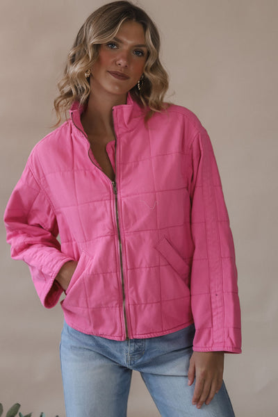 Peyton Pink Quilted Jacket