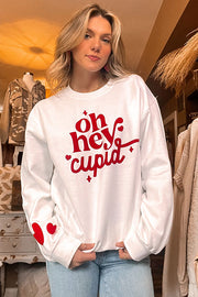 Oh Hey Cupid White Sweatshirt