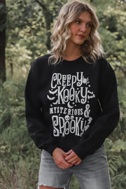Creepy Kooky Black Sweatshirt
