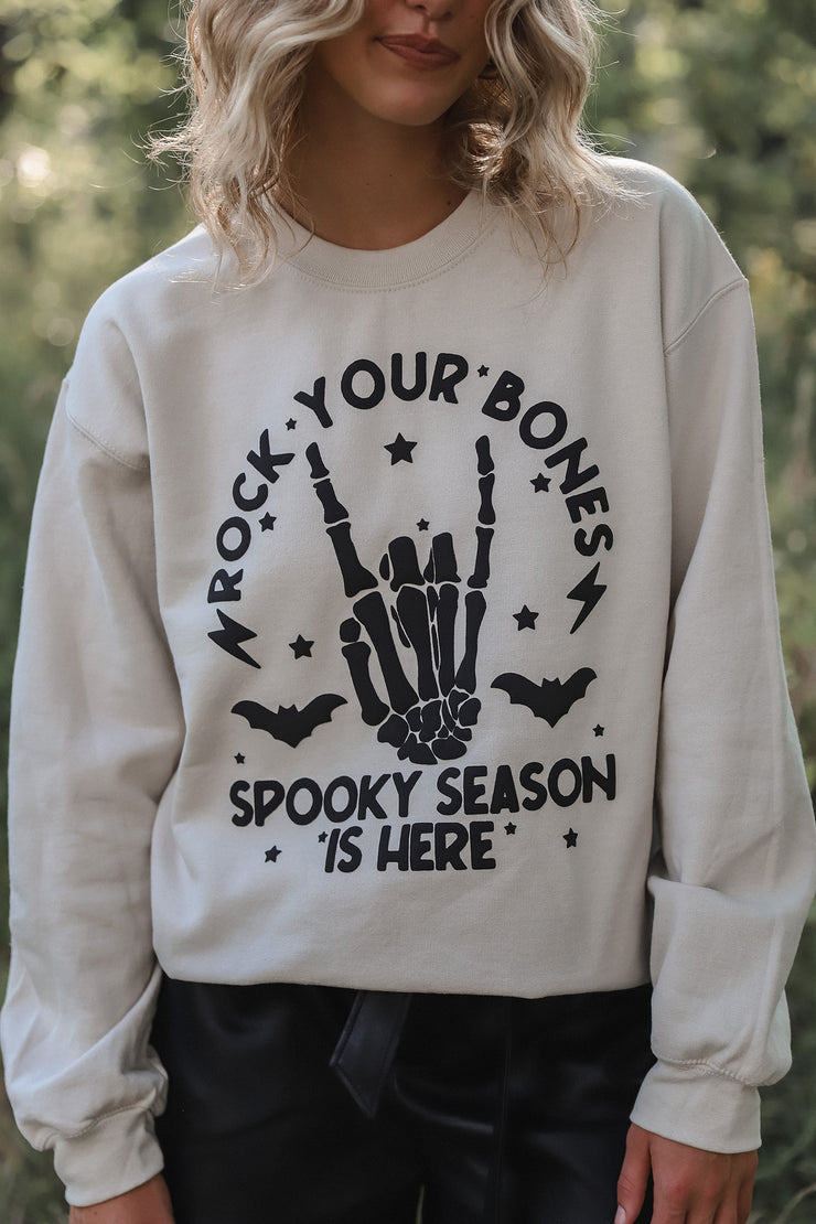 Rock Your Bones Tan Sweatshirt