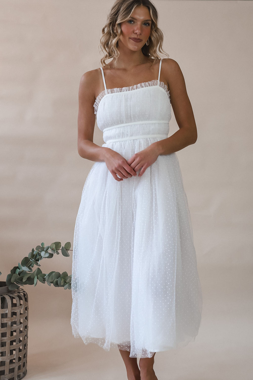 Camille White Tulle Dress – 1 Happy Girl