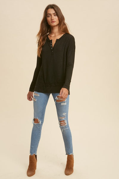 Lace Accented Henley