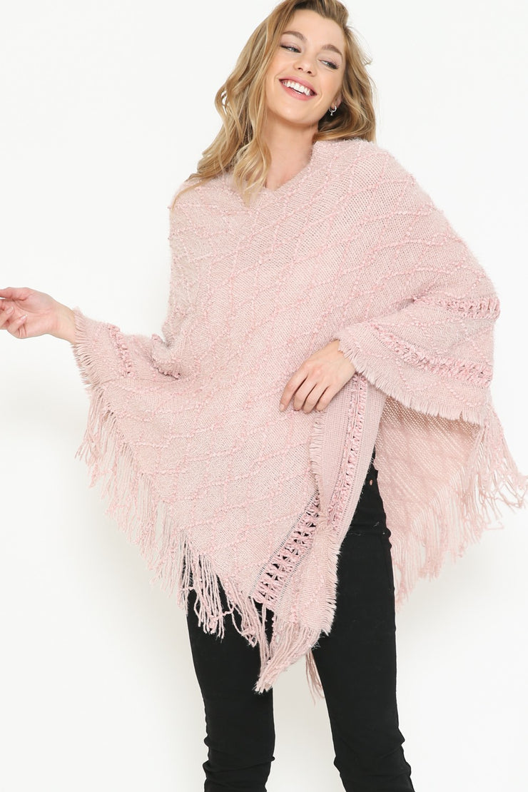 Bless Your Heart Blush Poncho