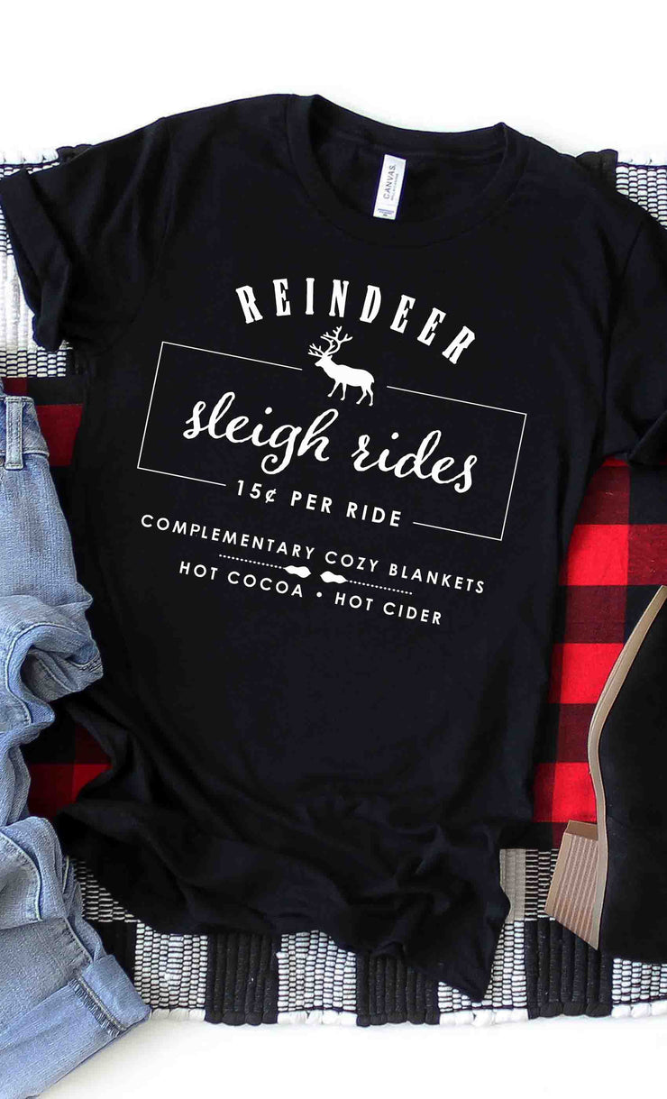 Reindeer Sleigh Rides Tee