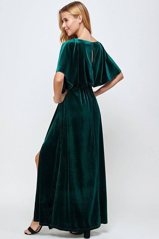 Emerald Valerie Velvet Dress