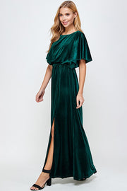 Emerald Valerie Velvet Dress