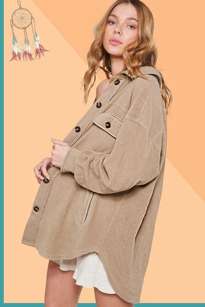 Charlie Taupe Shacket