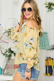 Yellow Floral Blouse