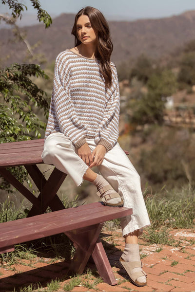Stacey Striped Knit Pullover