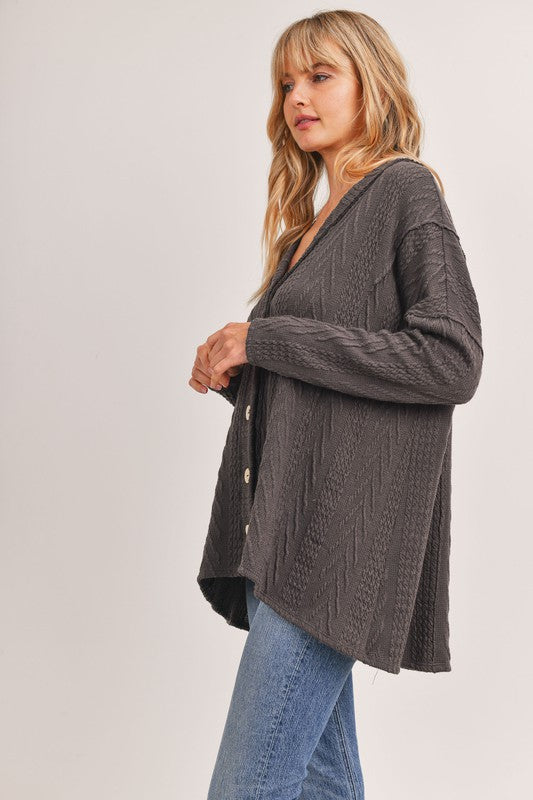 Cookie Charcoal Cardigan
