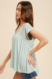 Caleb Seafoam Blouse