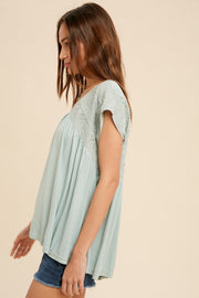 Caleb Seafoam Blouse