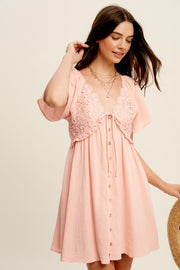 Danielle Peachy Pink Dress