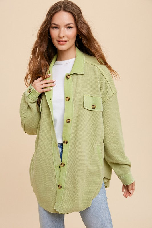 Sophie Pear Thermal Shacket