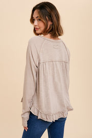 Katie Taupe Swing Blouse
