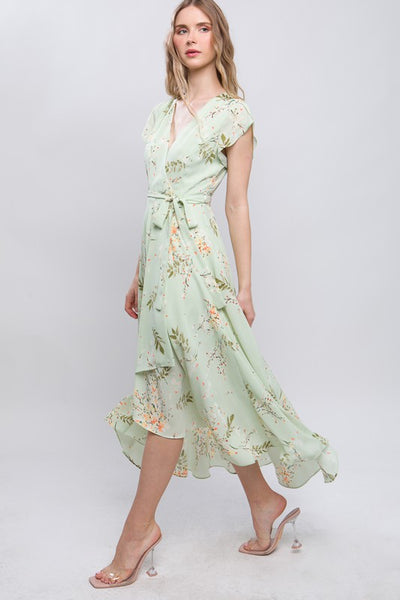 Penelope Sage Floral Dress