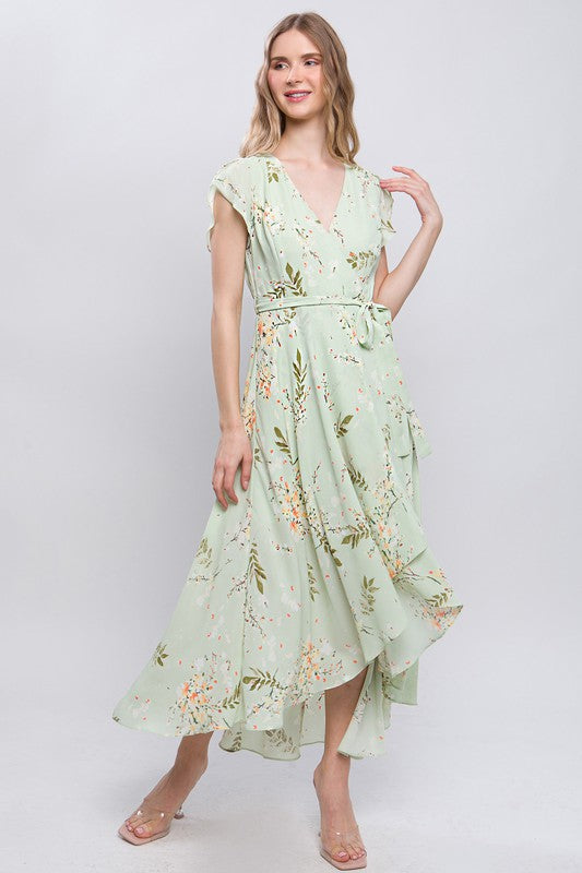 Penelope Sage Floral Dress