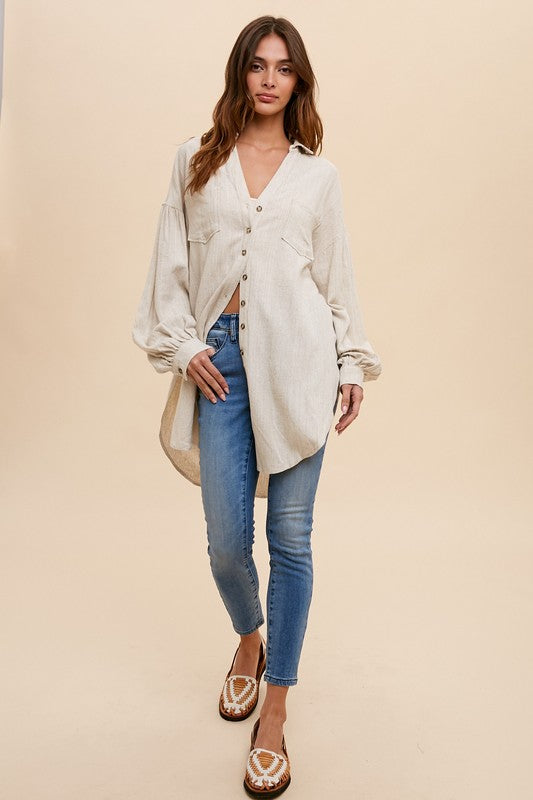 Lily Linen Button-down