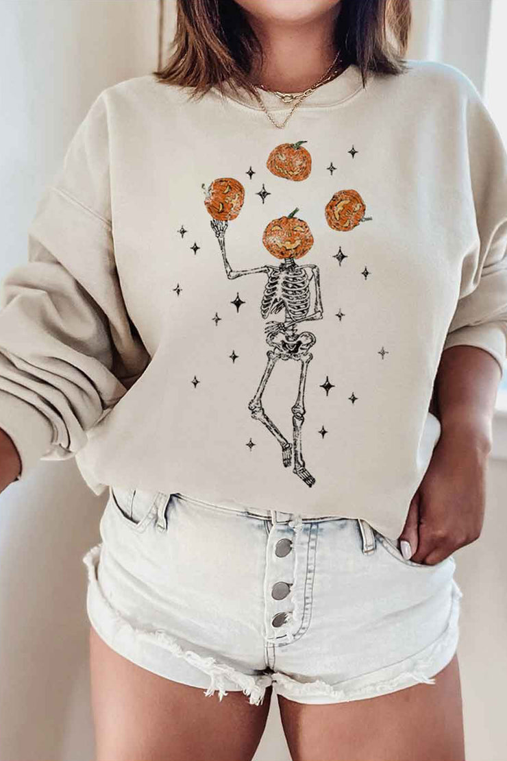 Juggling skeleton sweatshirt