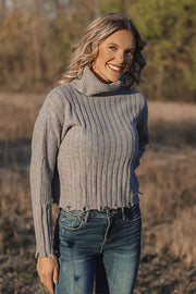 Grey Rebecca Ripped Sweater