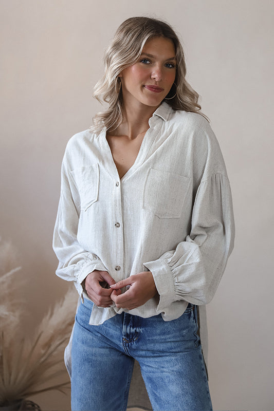 Lily Linen Button-down