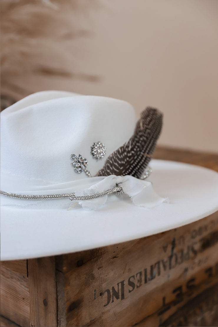 Crystal Bridal Rancher Hat