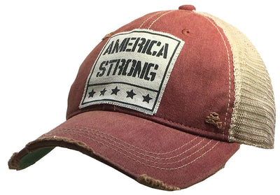 America Strong Red BaseBall Hat