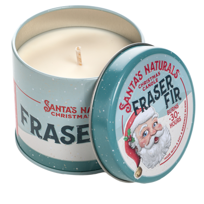 Santa Tin Candle