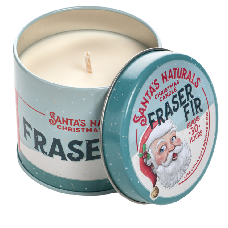 Santa Tin Candle