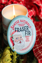 Santa Tin Candle