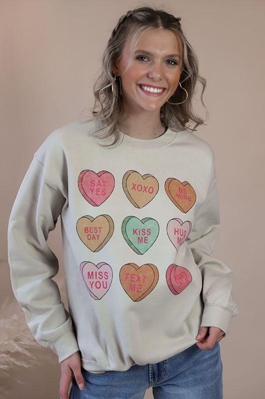 Conversation Heart Sweatshirt