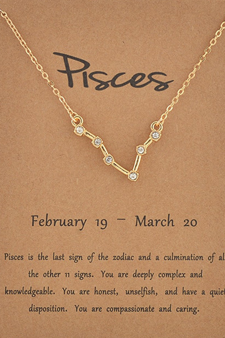 Golden Zodiac Sign Necklace