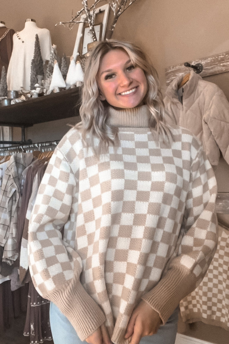 Chessa Checkered Sweater